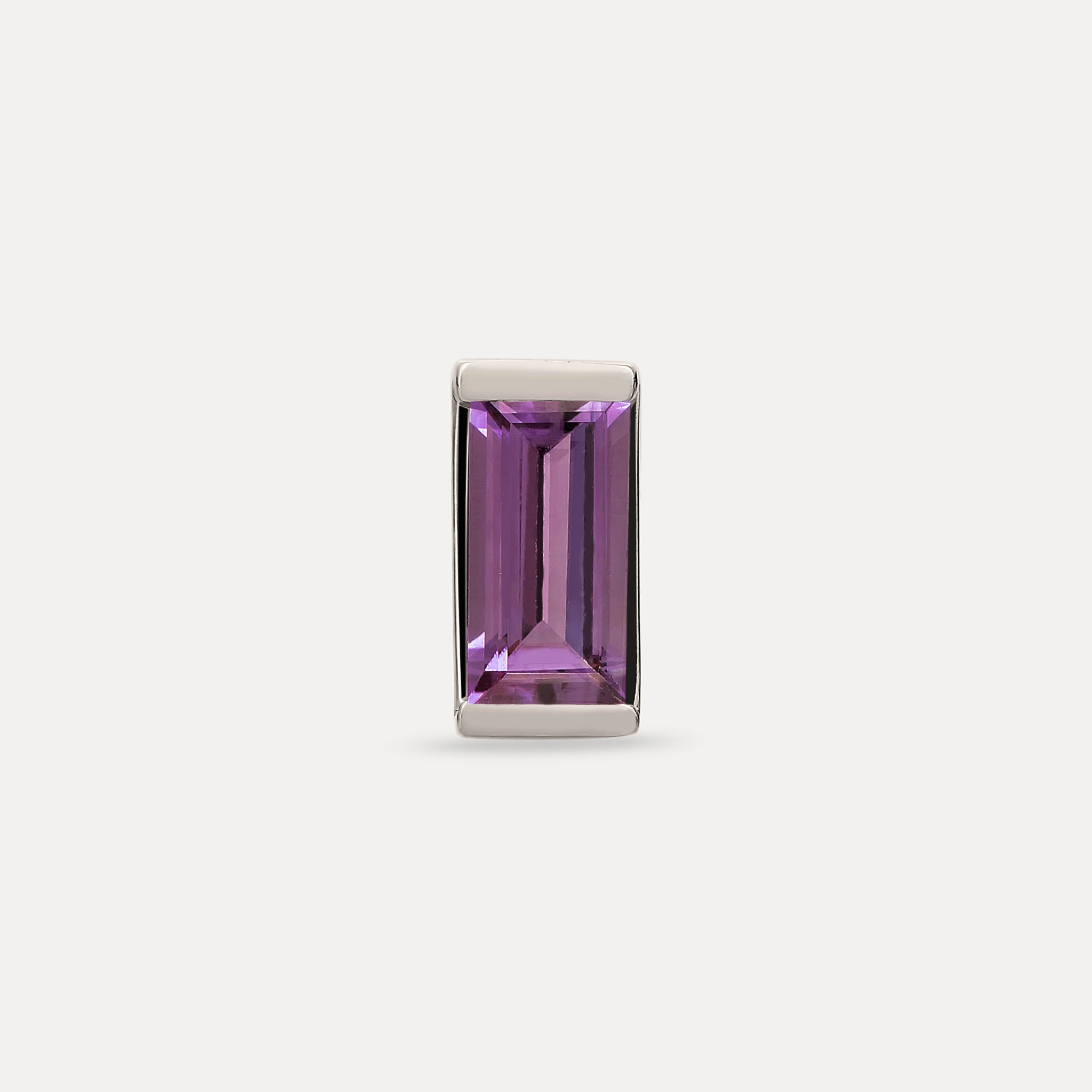 Stilnest Balance Baguette Ohrstecker Amethyst Single