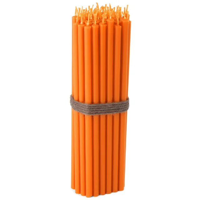 NKlaus CANDLES Stabkerzen orange 50 Stück 16cm Paraffin