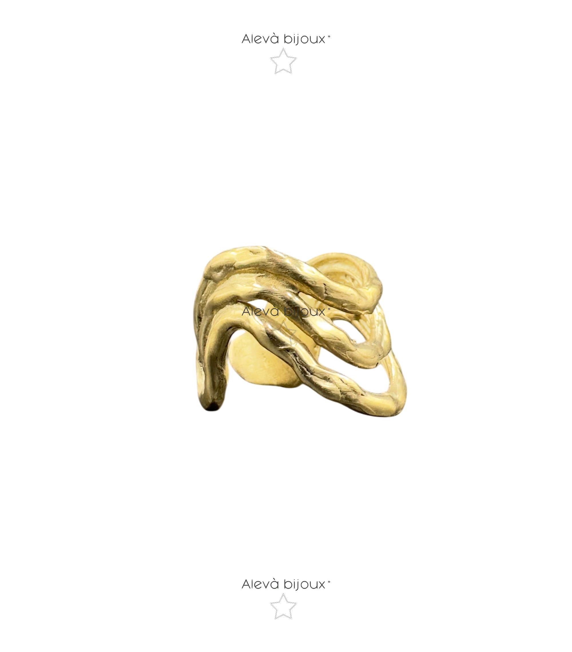 Alevá Bijoux Anelli Wave 3 Onde Ring Wellen Damen
