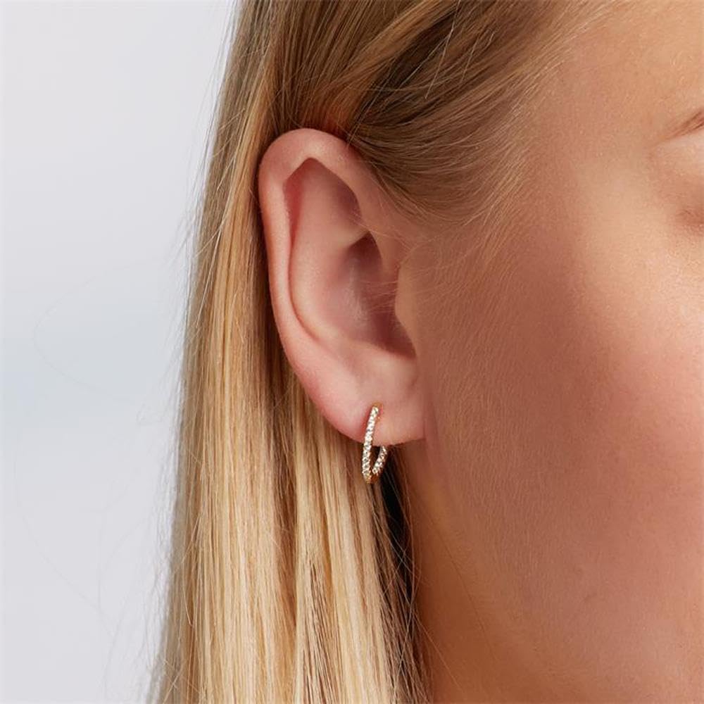 JEWLIX SE0601 Creolen Ohrstecker Silber vergoldet Damen