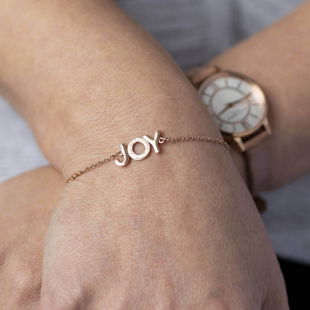 Joy by Corrine Smith Positive Affirmation Armband Gold vergoldet