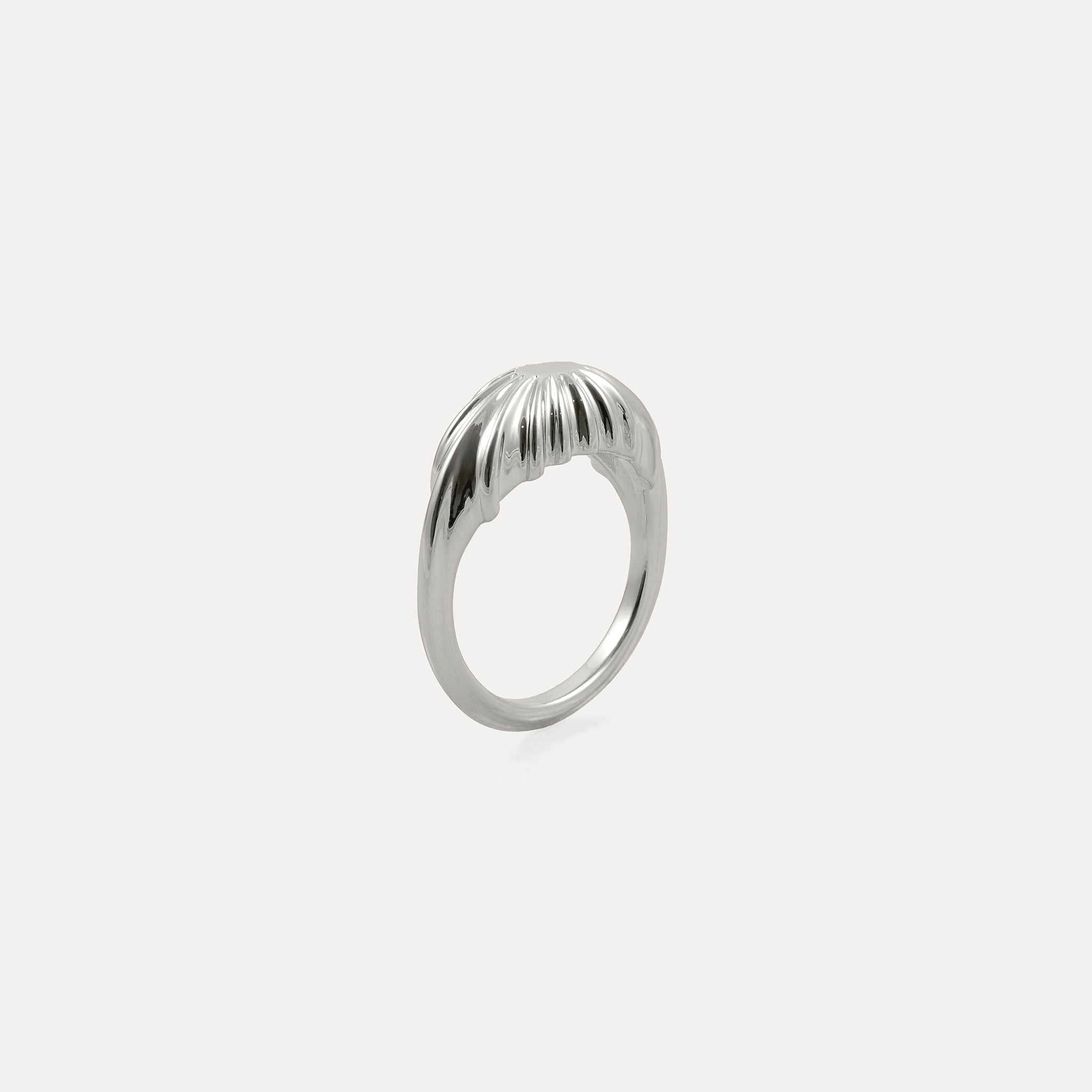 Stilnest Solar Bombé Ring 24k Gold Vermeil Gr 52