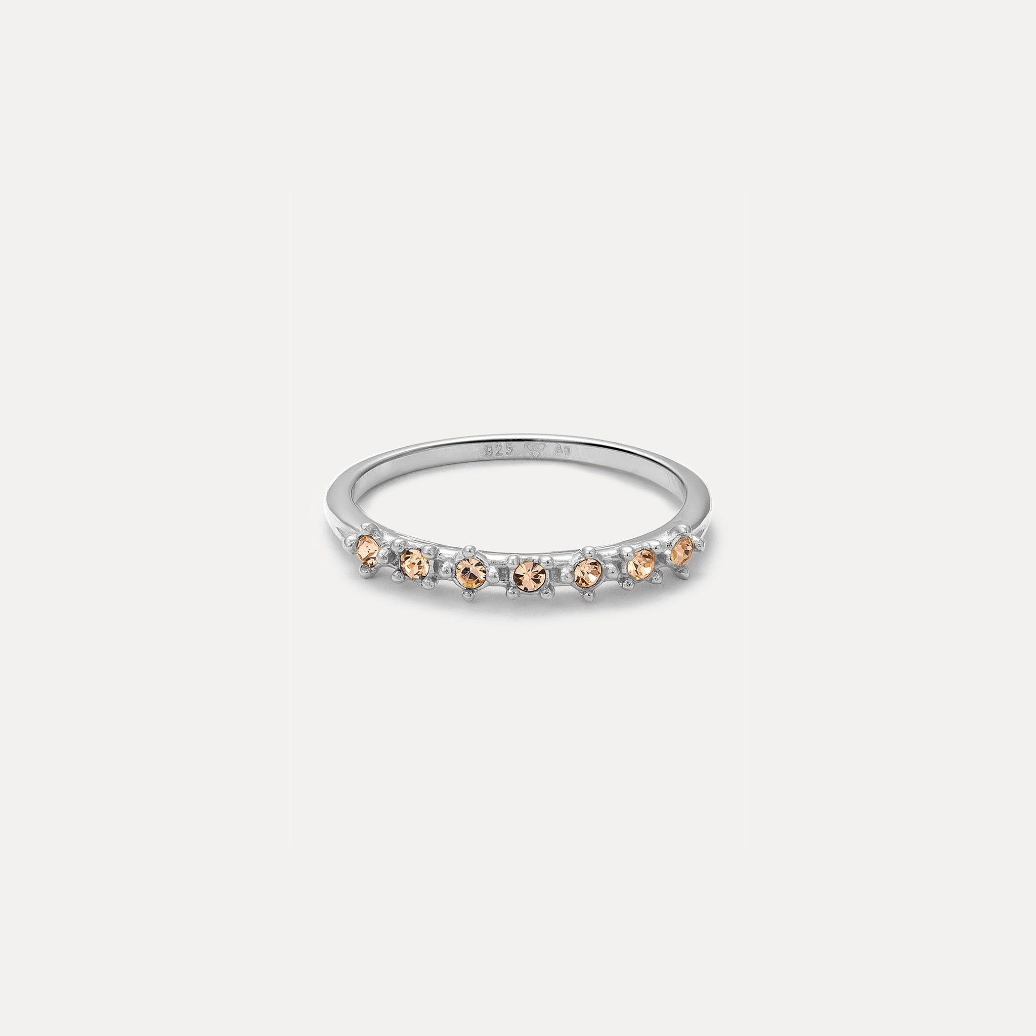 Stilnest Color Delight Ring Kristall gelb Gold Vermeil 52