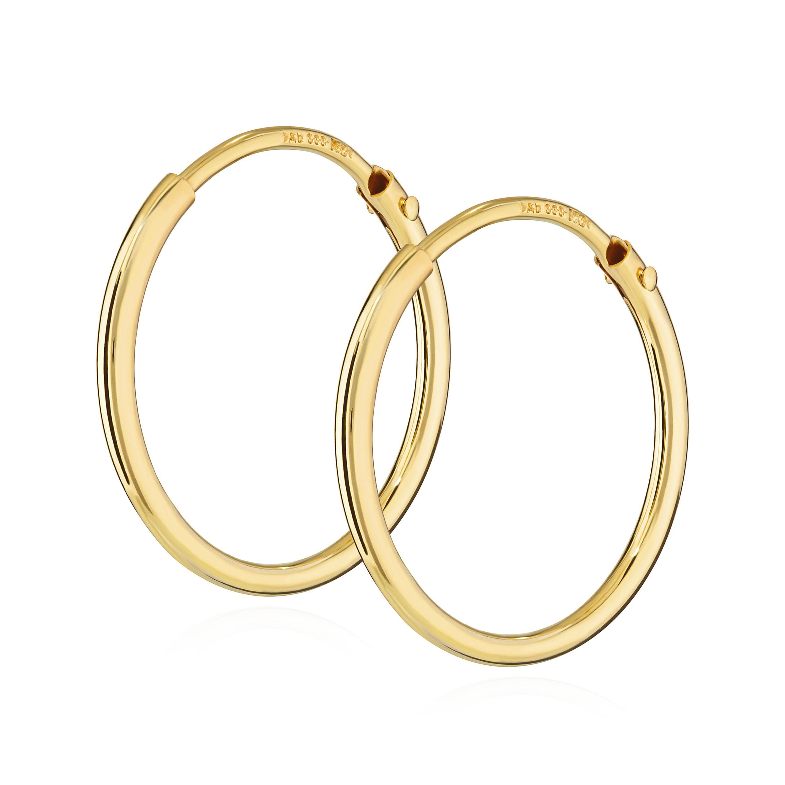 NKlaus Jewellery Creolen 333 Gold 15mm Paar