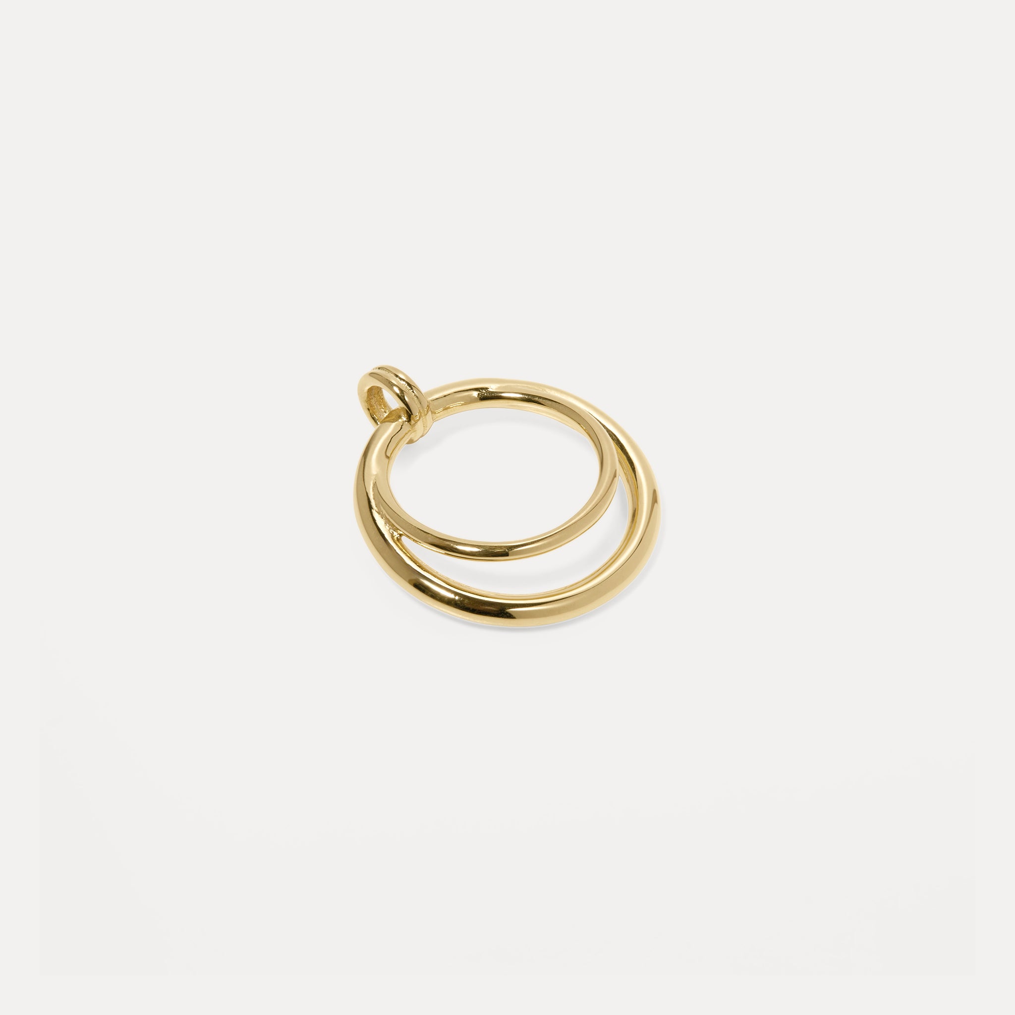 Stilnest Duo Anhänger 585 Gold Massivgold Statement