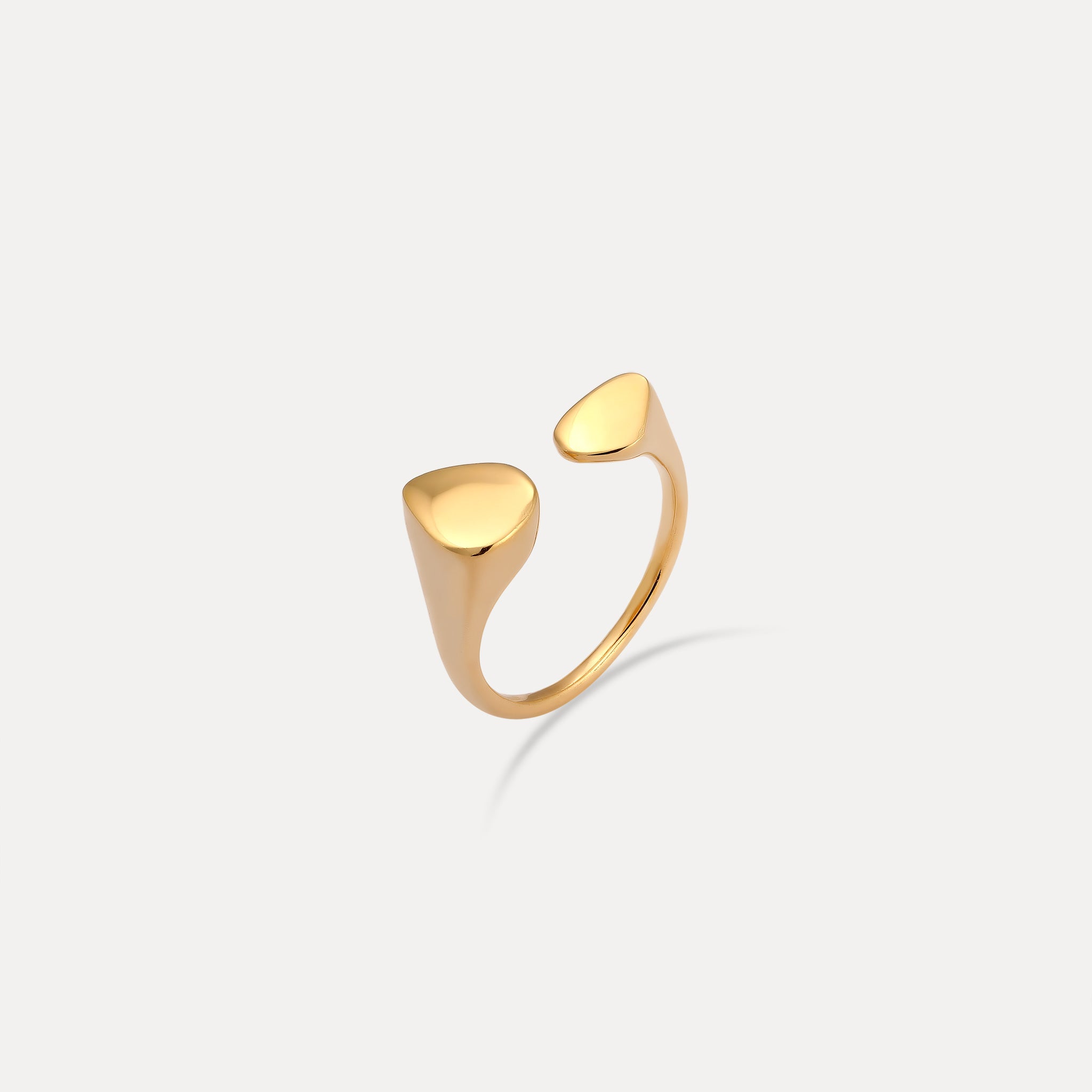 Stilnest Canyon Ring 24k Gold Vermeil gravierbar Gr. 52