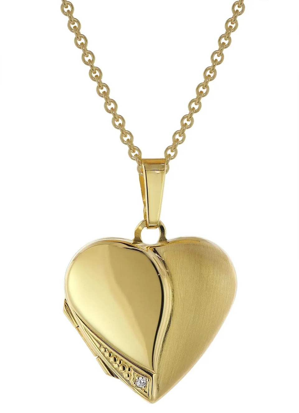 trendor Halsketten Medaillon Herz 75738 Gold-Kette 42 cm