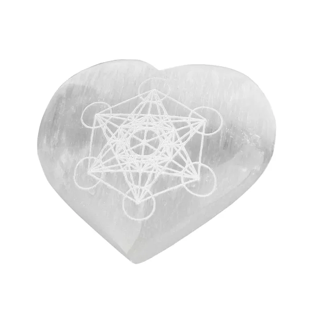 NKlaus Healing Crystals Selenit Herz Metatron 7x5 cm Handschmeichler