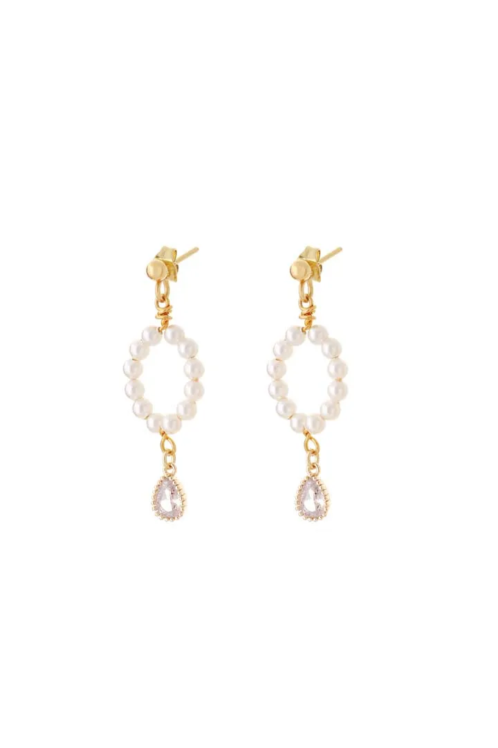 Joy by Corrine Smith Pearl Beaded Ohrringe Perle Kristall