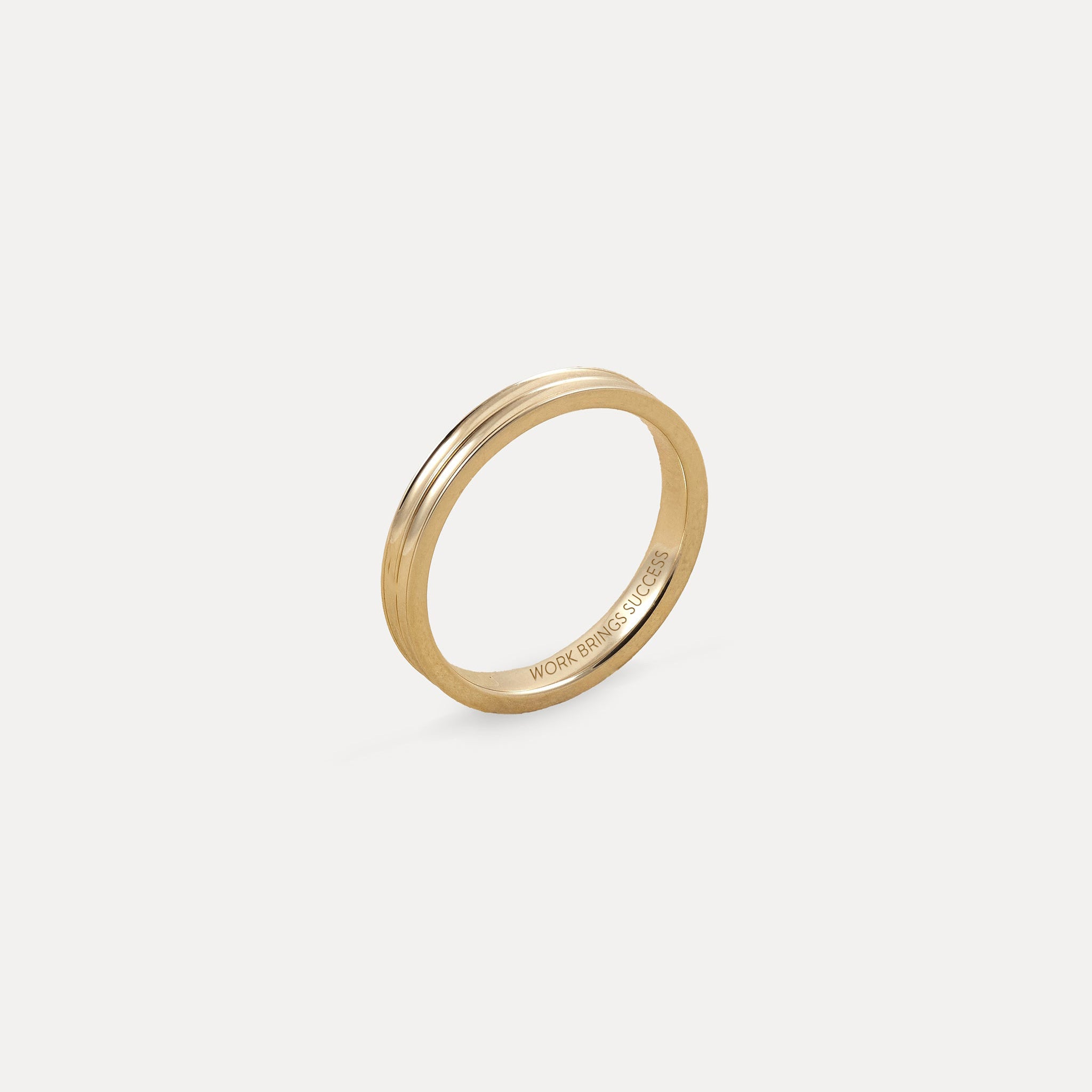 Stilnest Stacked Fair Band 585 Gold Ring Fairtrade Gr. 54