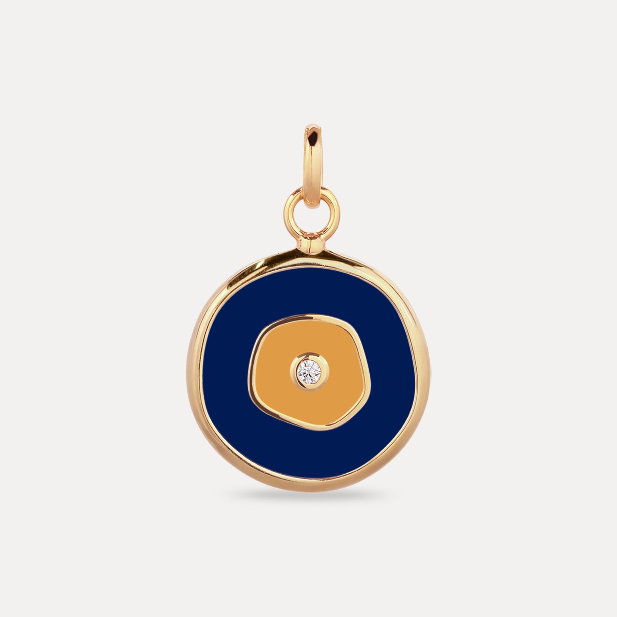 Stilnest Pendants Evil Eye Anhänger Saphir Dunkelblau Vermeil