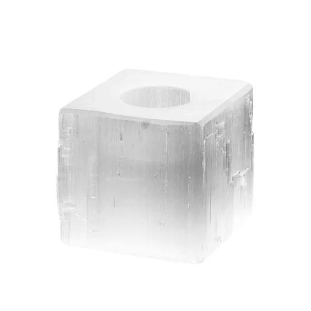 NKlaus HEALING CRYSTALS Teelichthalter quadratisch 8 cm 2 Stück