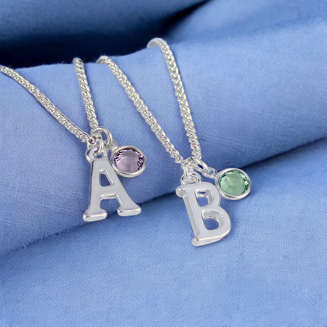 Joy by Corrine Smith Birthstone Charm Halskette Silber Swarovski