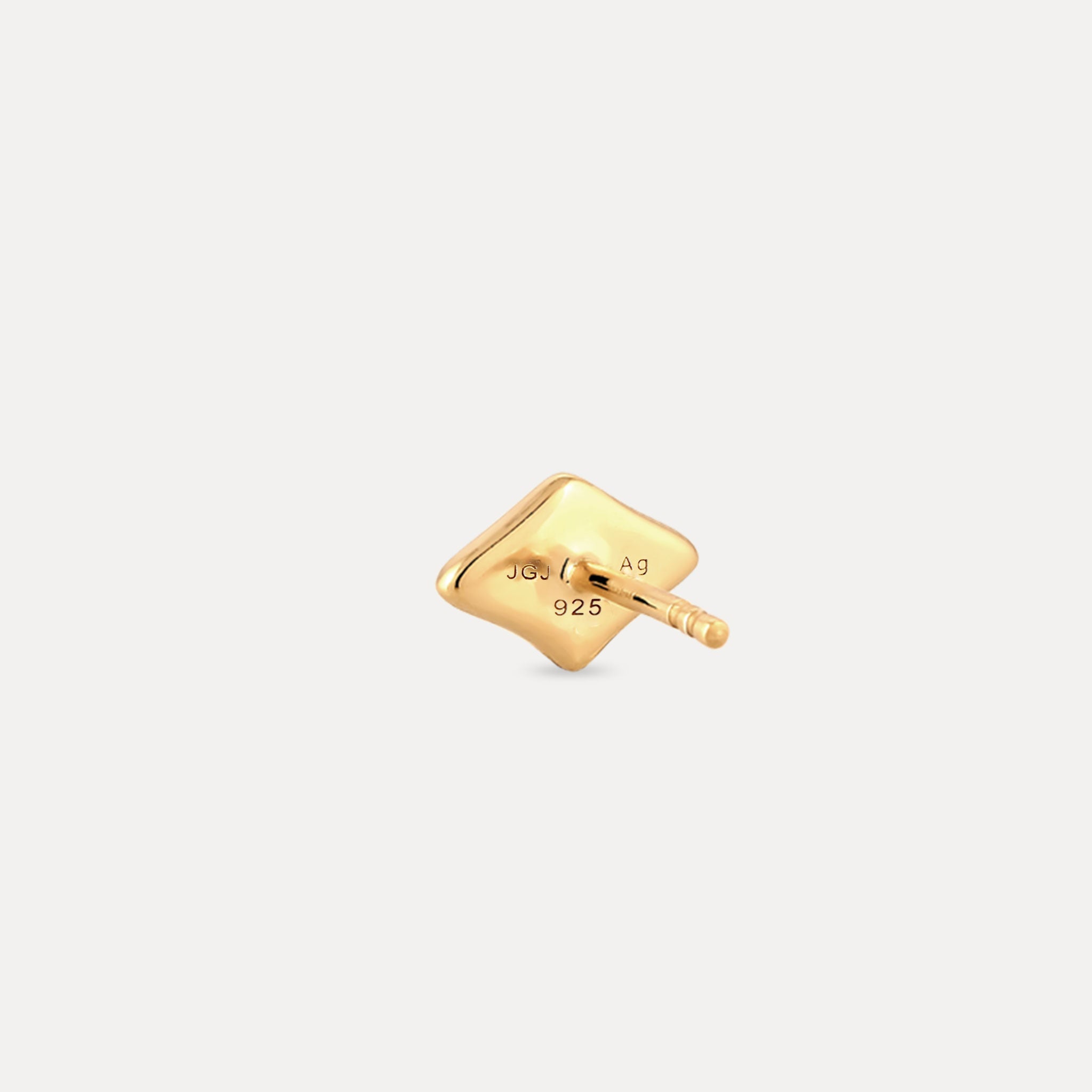 Stilnest Supernova Pavé Ohrstecker weißer Saphir 925 Silber