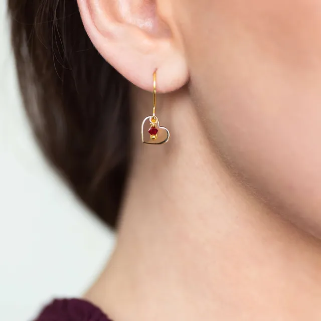 Joy by Corrine Smith Gold Heart Birthstone Ohrringe Gold