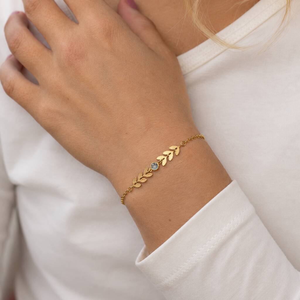 Joy by Corrine Smith Vine Armband Gold Geburtsstein Kristall