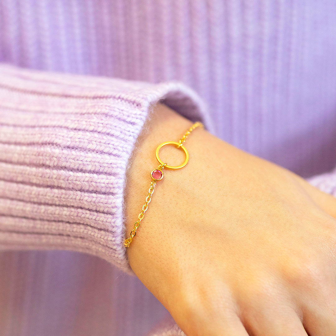 Joy by Corrine Smith Mother Child Armband Gold mit Geburtsstein