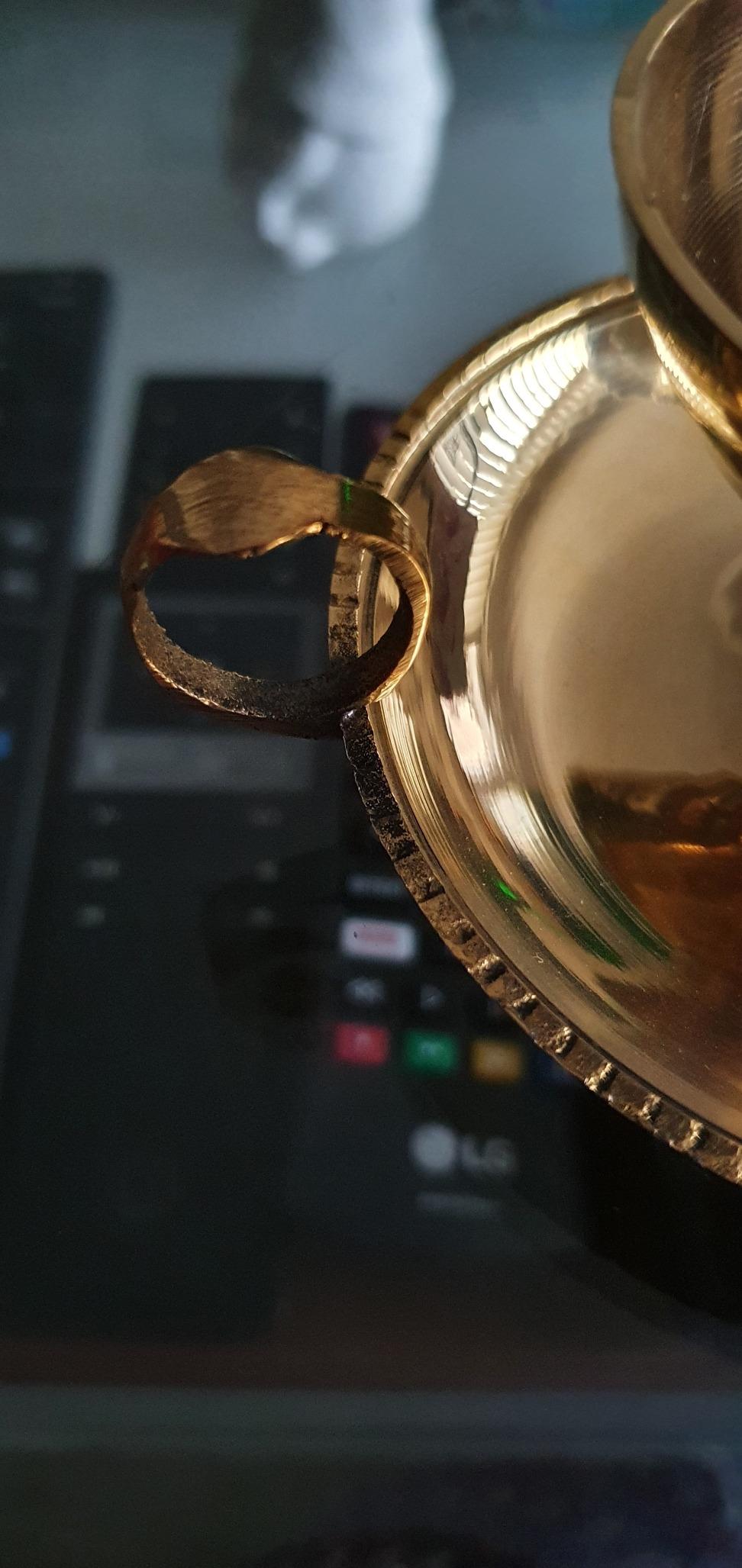 NKlaus Candle Holder Öllampe Messing Gold groß