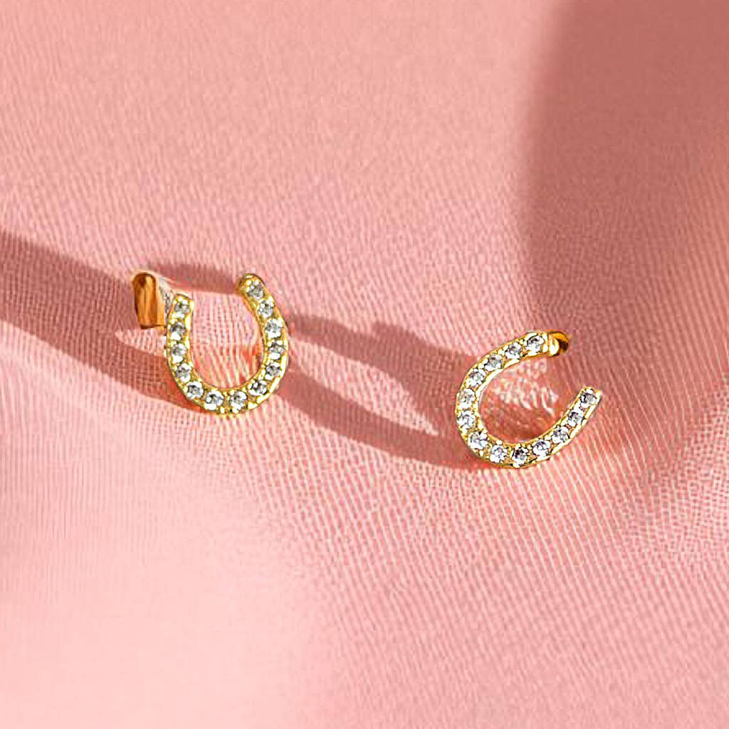 Joy by Corrine Smith Horseshoe Ohrringe Gold Geschenkset