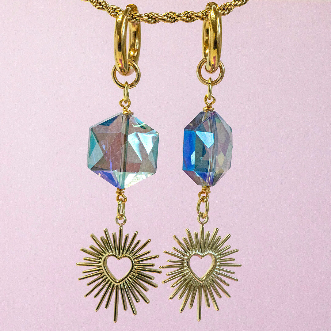 Joy by Corrine Smith Cosmic Heart Ohrringe Gold Limited