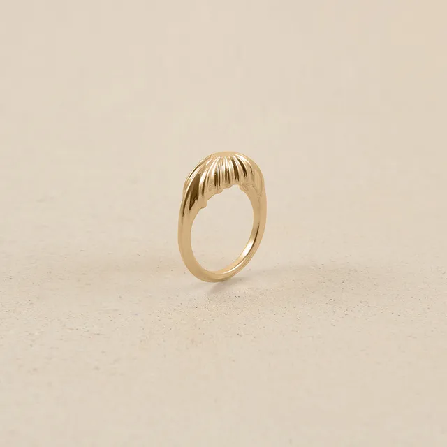 Stilnest Solar Bombé Ring 585 Gold Ring 14k Gr. 52