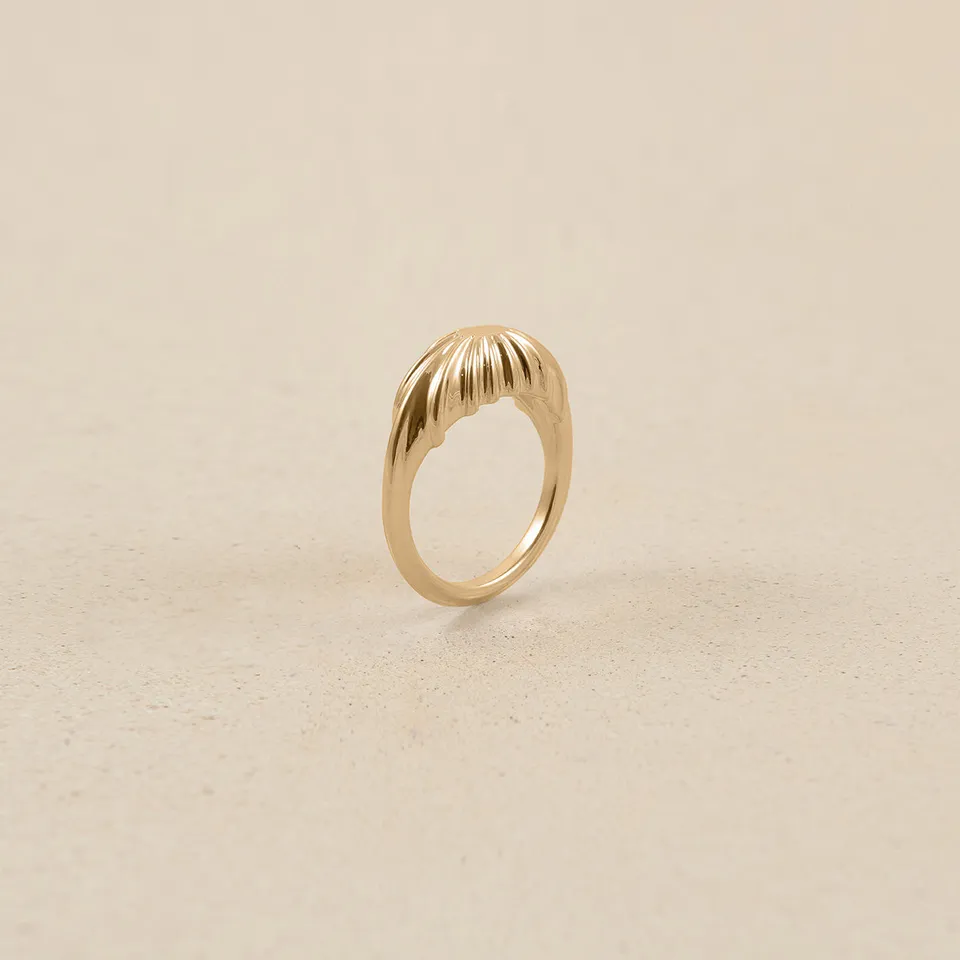 Stilnest Solar Bombé Ring 585 Gold Ring 14k Gr. 52