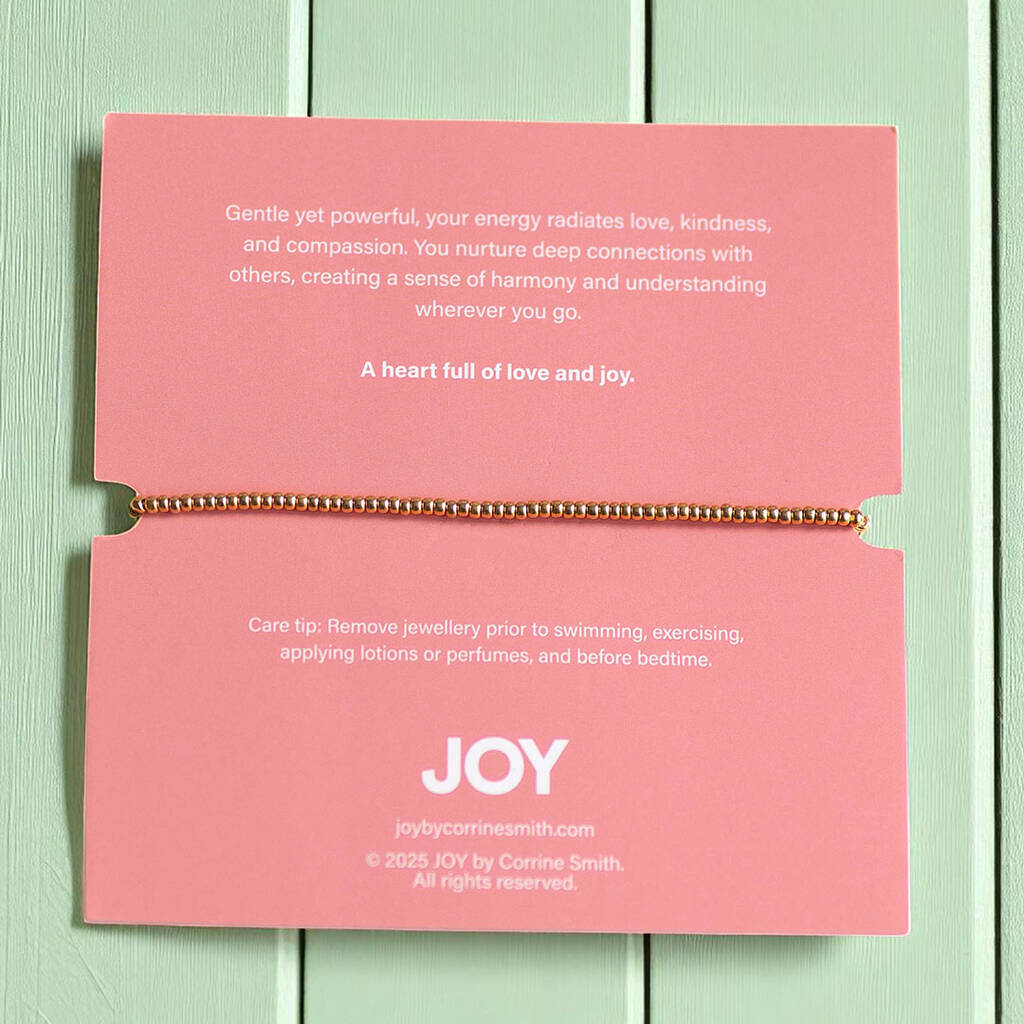 Joy Harmony Armband Pink Aura Glas Gold Einheitsgröße