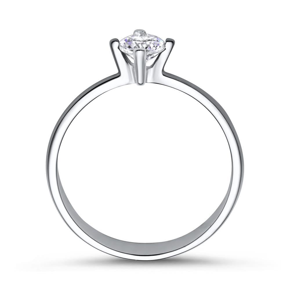 JEWLIX VR0008 Verlobungsring 925 Silber Zirkonia 4 mm
