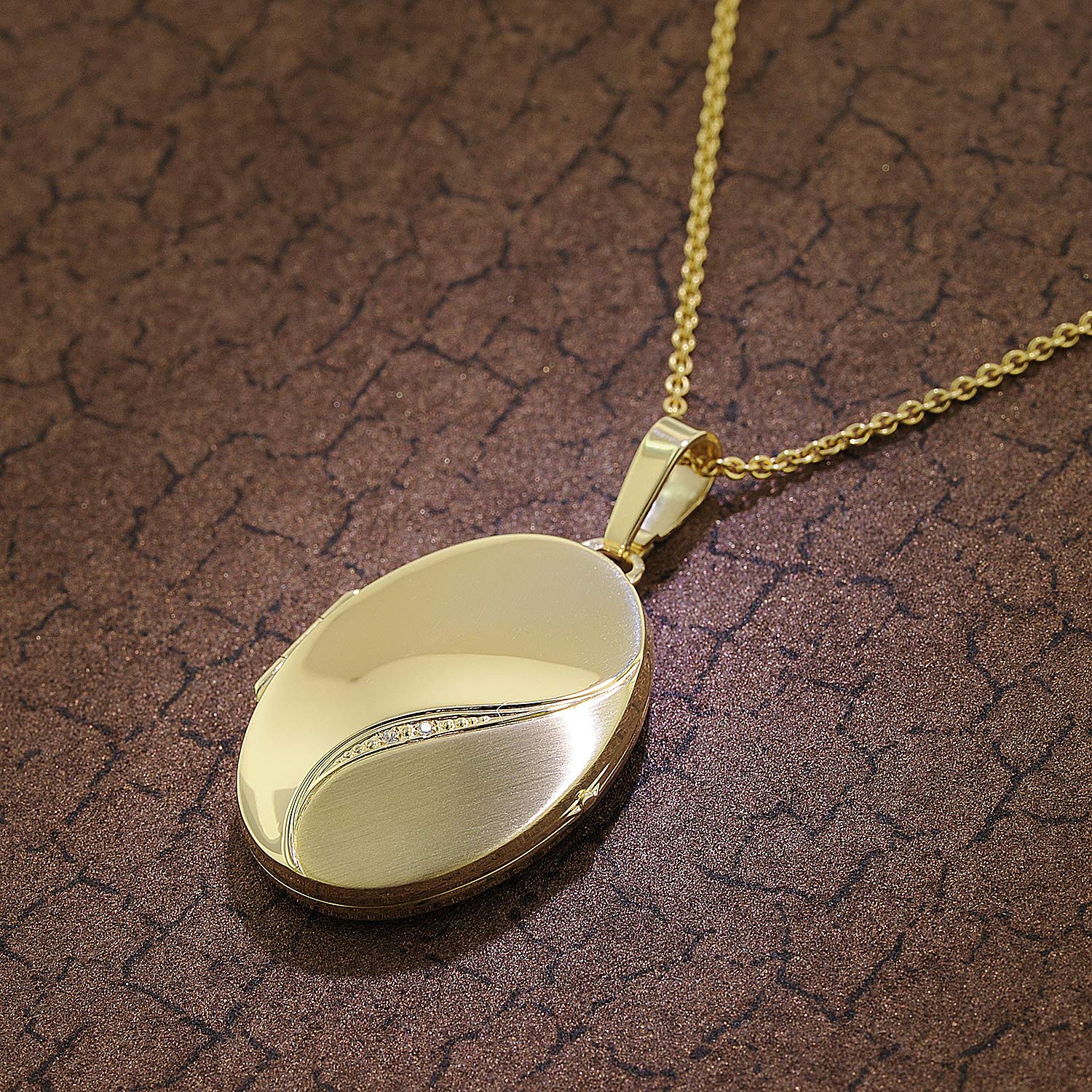 trendor Medaillon Anhänger 39660 Halskette Gold 50cm
