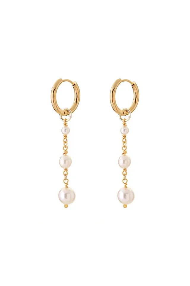 Joy by Corrine Smith Triple Pearl Drop Ohrringe Perle