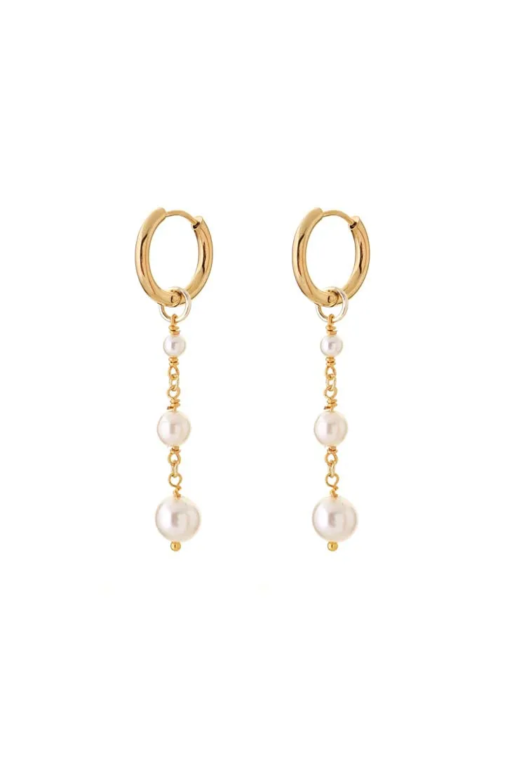 Joy by Corrine Smith Triple Pearl Drop Ohrringe Perle
