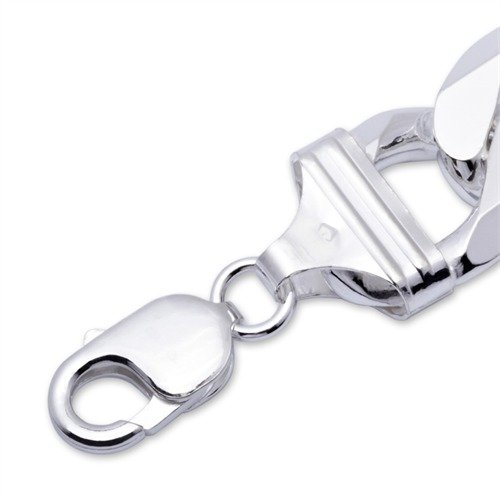 JEWLIX Panzerarmbänder PA0170 Herrenarmband 925 Silber 17mm