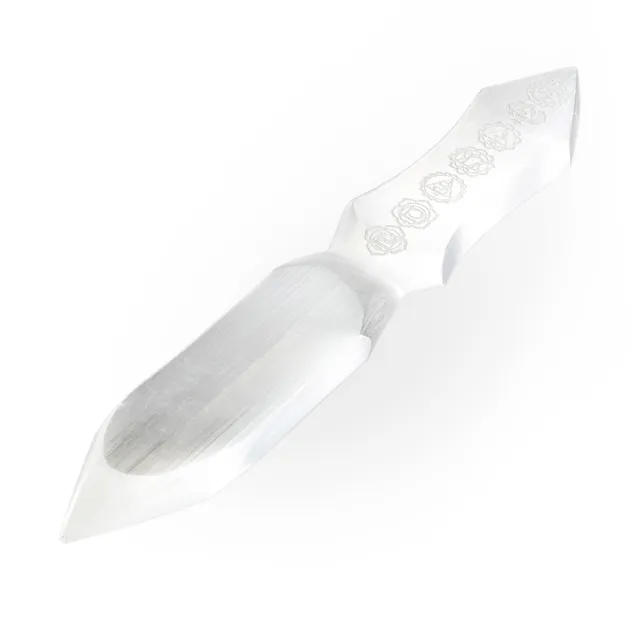 NKlaus Healing Crystals Selenit Athame Messer 26 cm