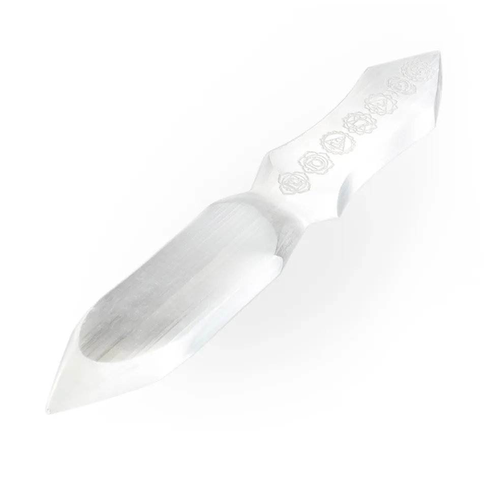 NKlaus Healing Crystals Selenit Athame Messer 26 cm