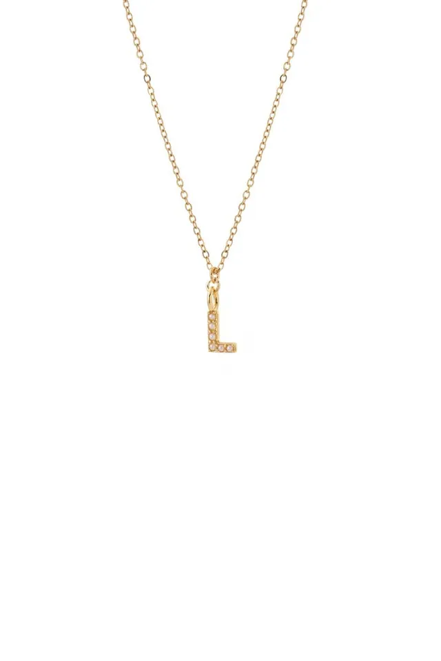 Joy by Corrine Smith Pearl Initial L Halskette Gold Perle