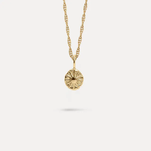 Stilnest Solar Eclipse Halskette 585 Gold 45 cm