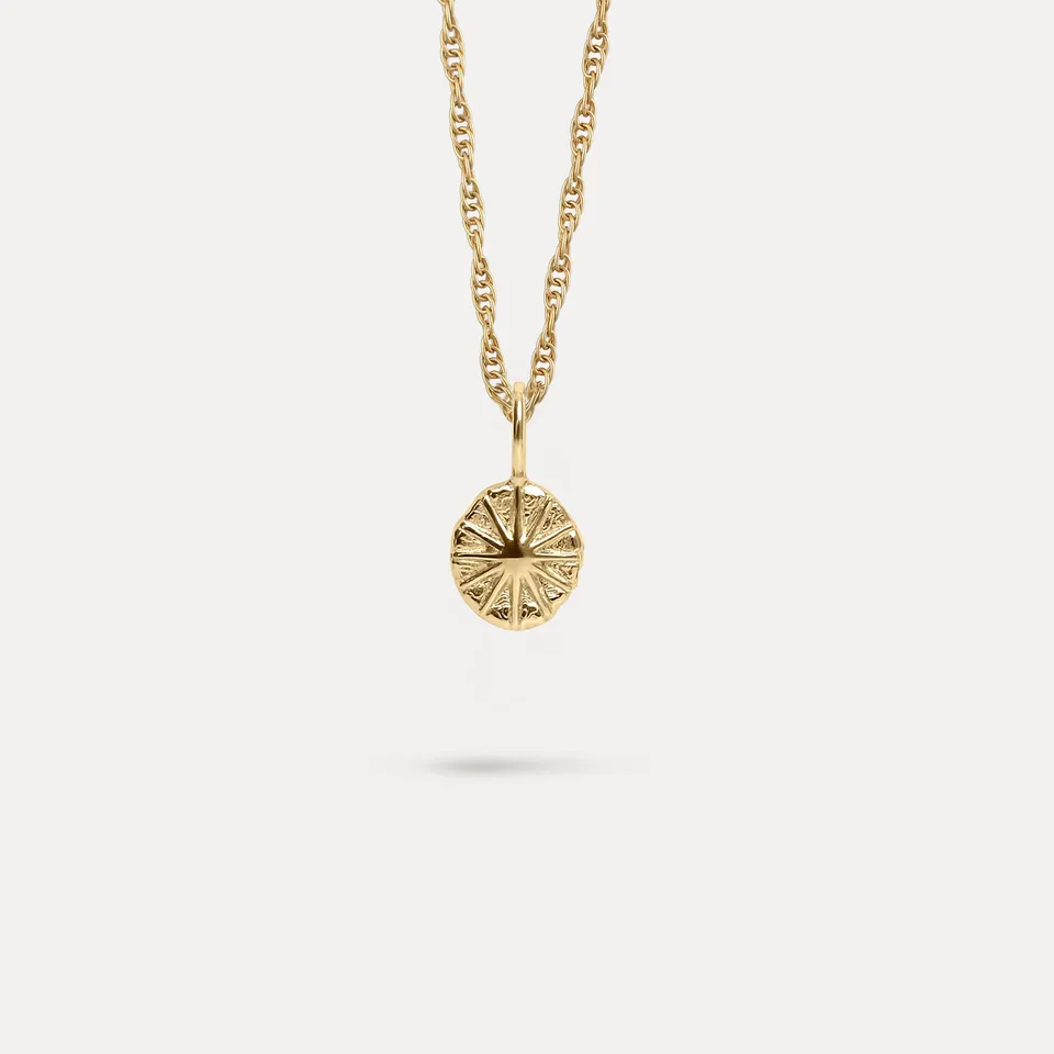 Stilnest Solar Eclipse Halskette 585 Gold 45 cm