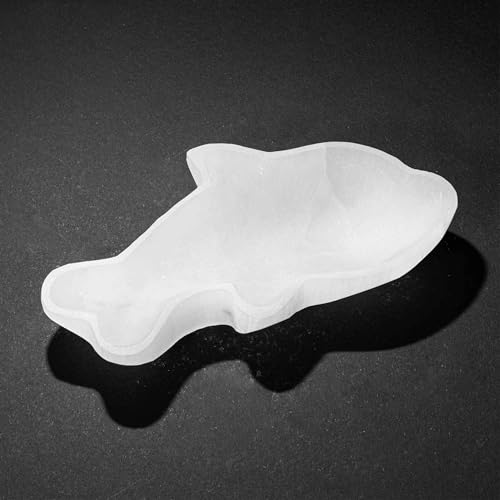 NKlaus Healing Crystals Selenit Schale Fisch 18x9,5cm Aufladung