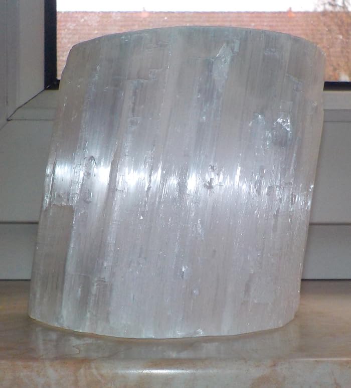 NKlaus Selenit Teelichthalter 11cm Naturstein handgefertigt