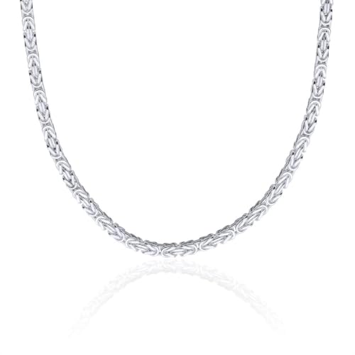 JEWLIX Königskette 925er Silber 4,2mm Vierkant 45cm Herren