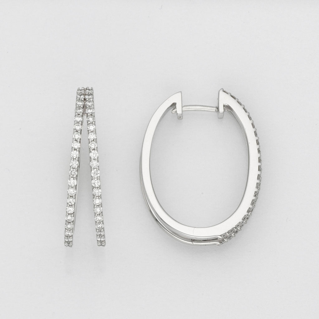 Eugen Rühle Creolen mit Brillant 0,60ct 585 Gelbgold