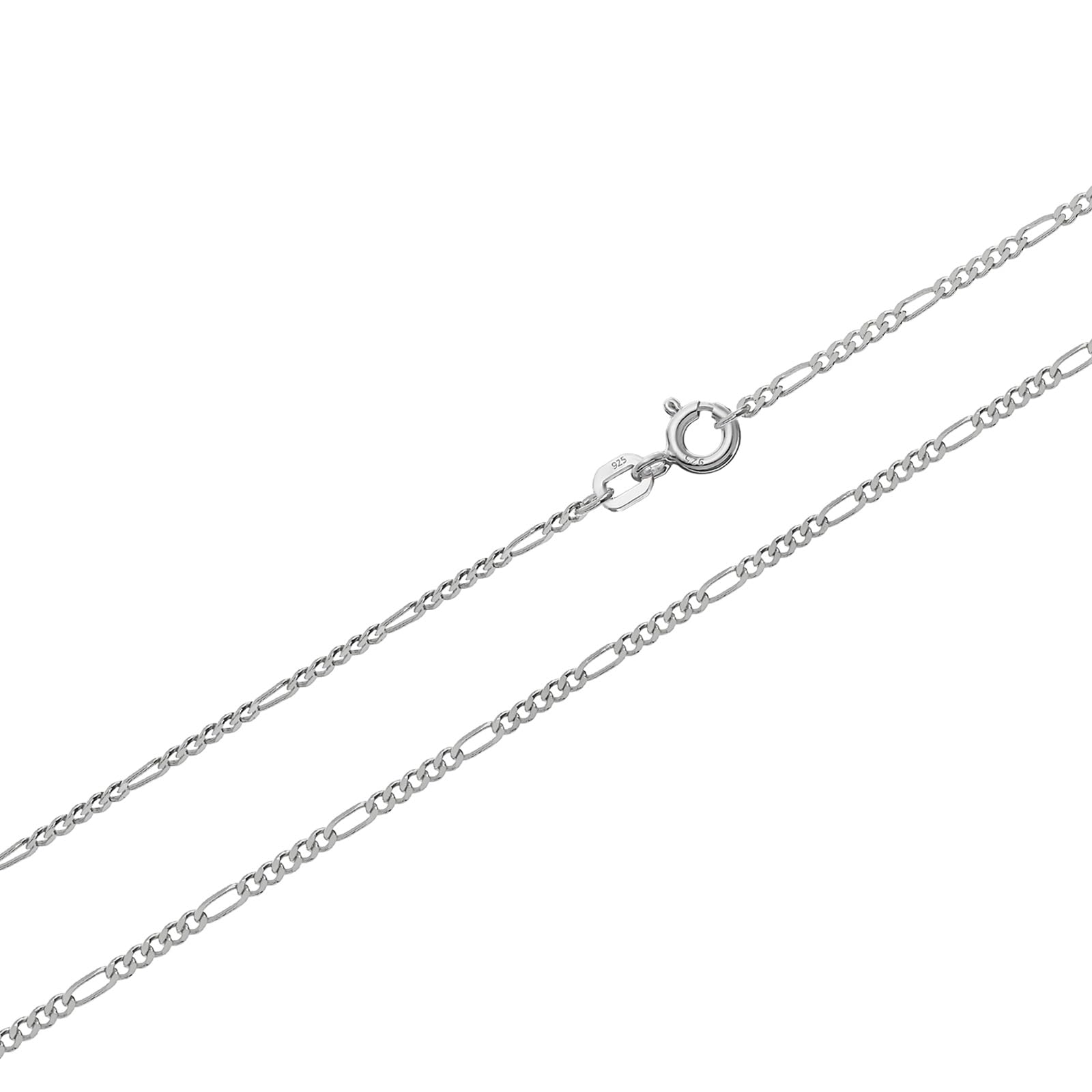 NKlaus Figarokette 38cm Silber Halskette 1,5mm 925er