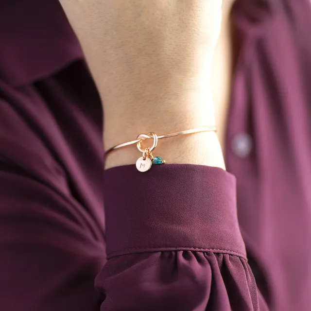 Joy by Corrine Smith Rose Gold Friendship Knot Armreif