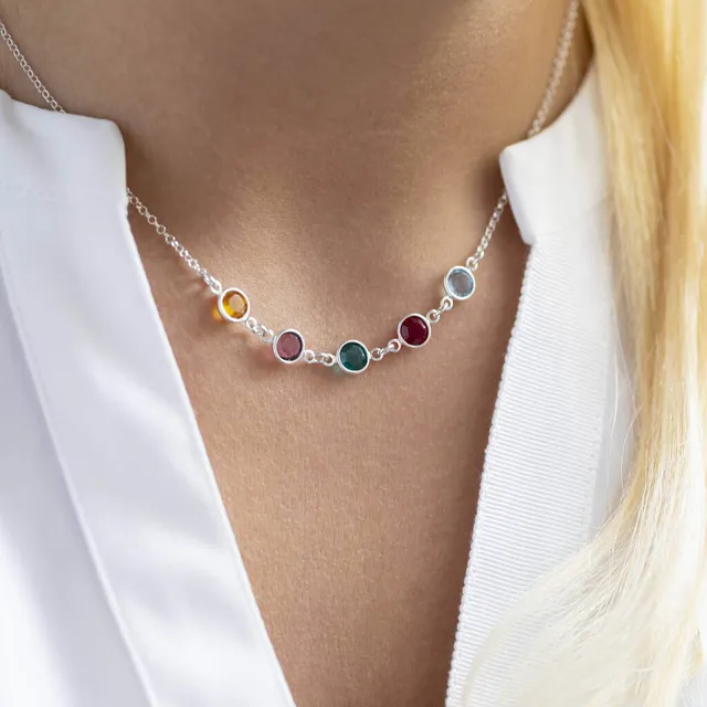 Joy by Corrine Smith Family Birthstone Halskette Gold Geburtsstein