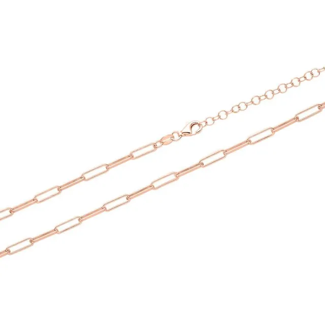 JEWLIX Ketten mit Anhänger Halskette Rosévergoldet 925 Silber