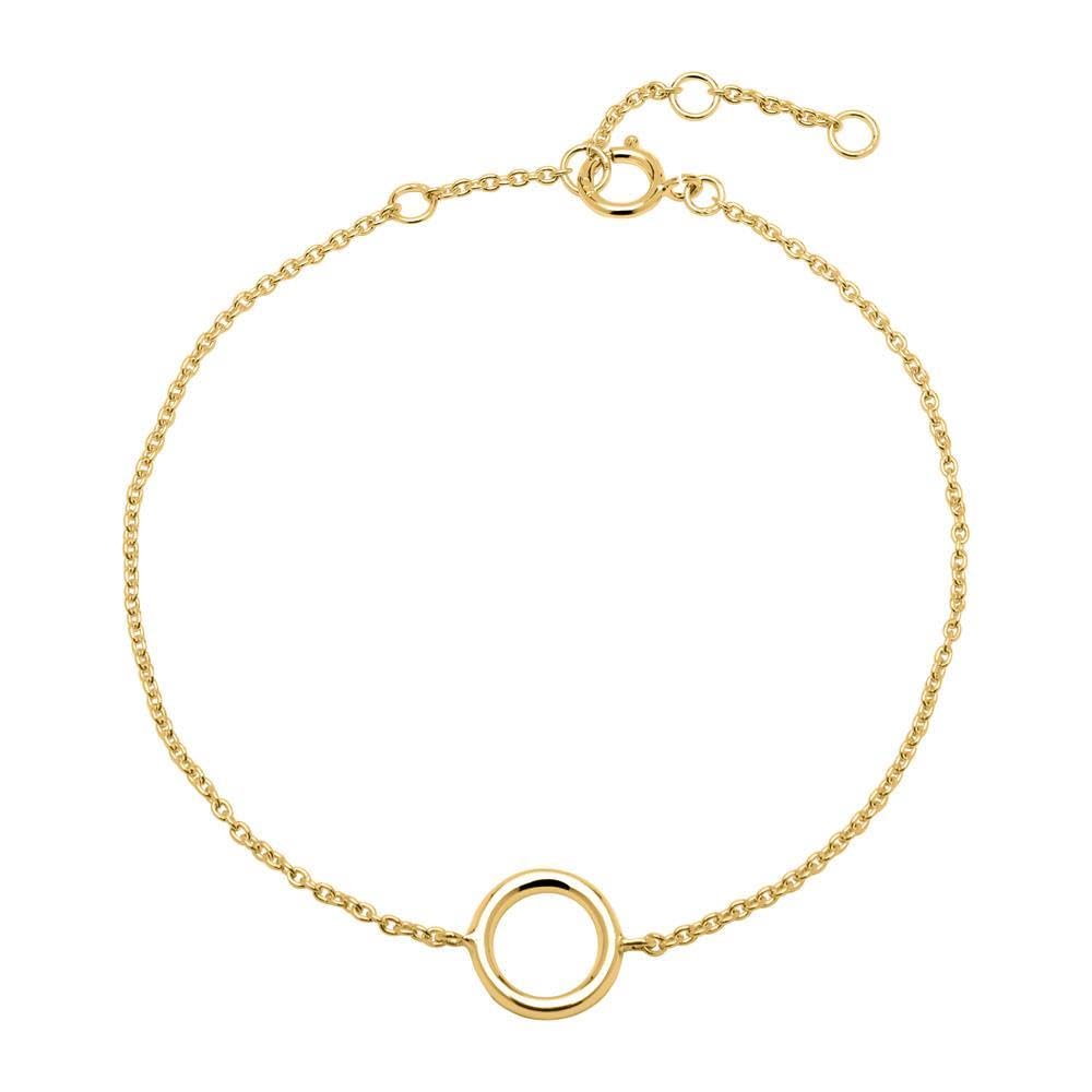 JEWLIX ID Kreis Armband Sterlingsilber vergoldet