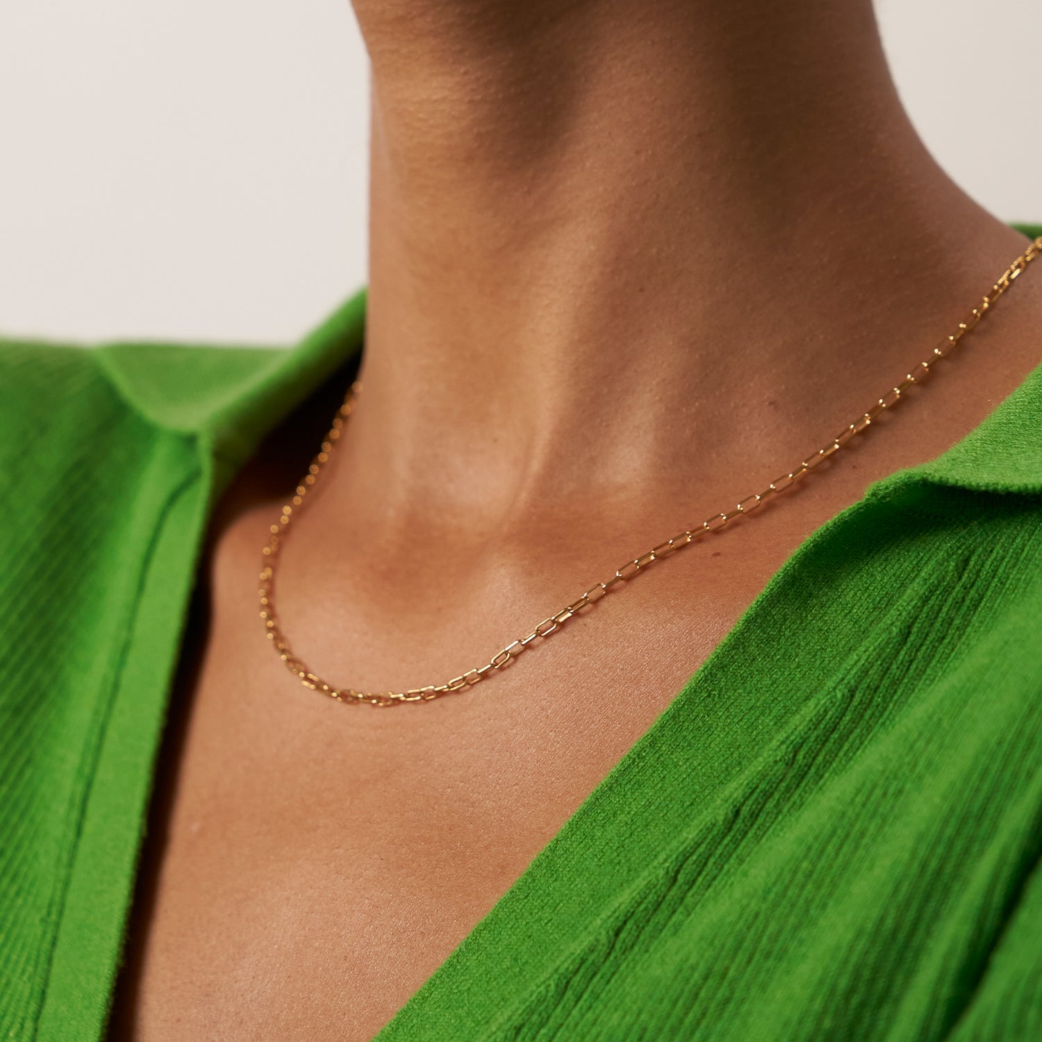 Stilnest Catena Long Link Kette 50cm Gold Vermeil