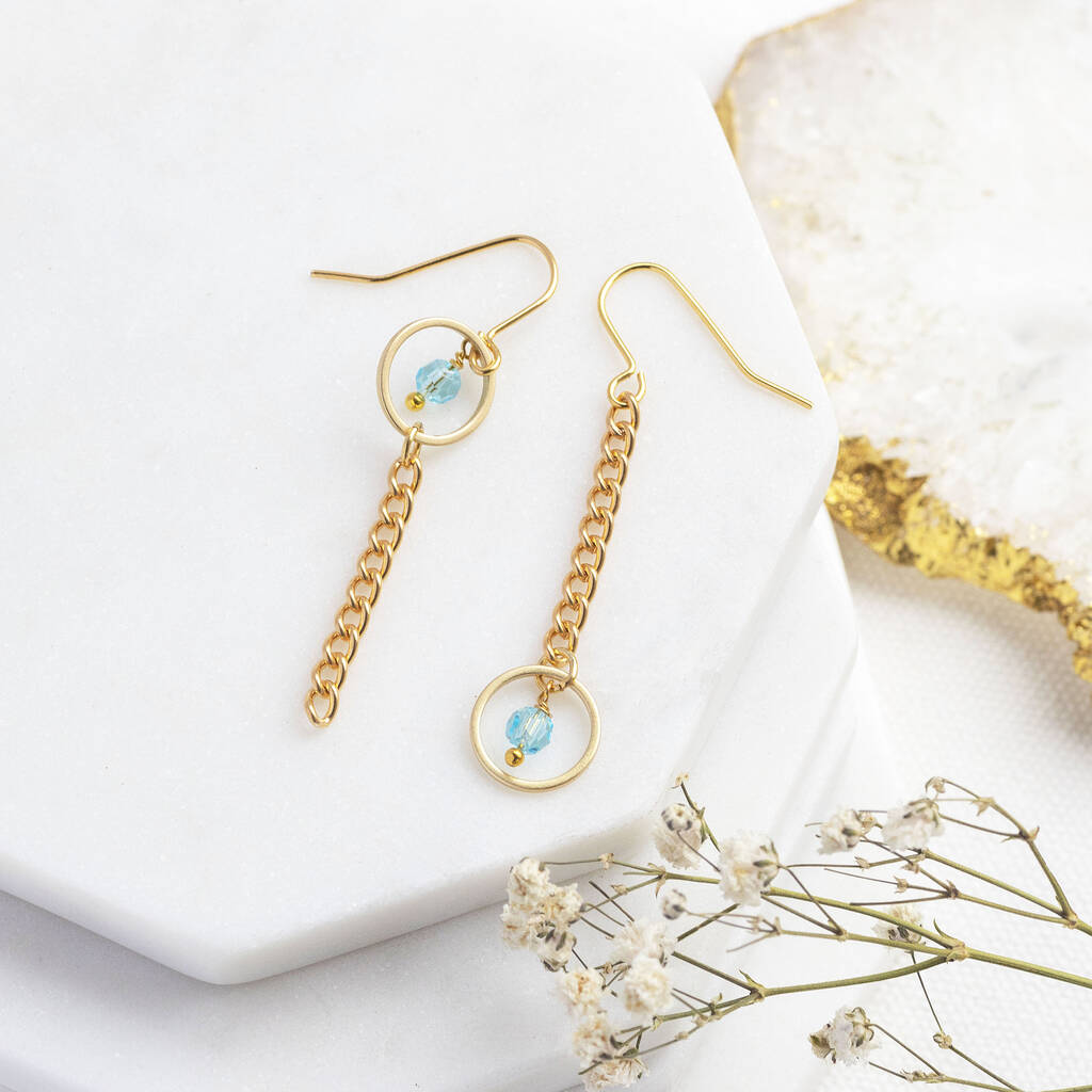 Joy by Corrine Smith Birthstone Ohrringe gold Geburtsstein