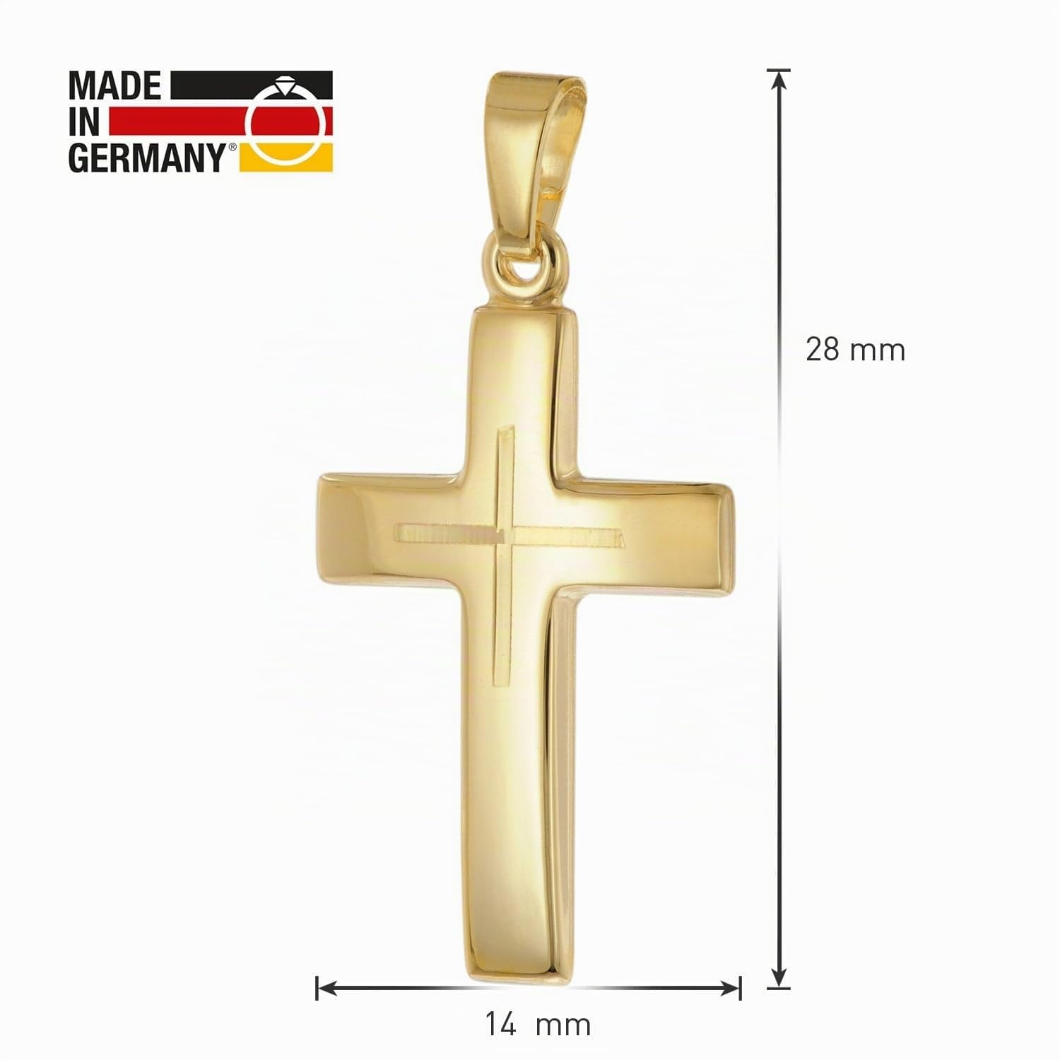 trendor Halsketten 21158 Kreuz Gold 333 mit Kette