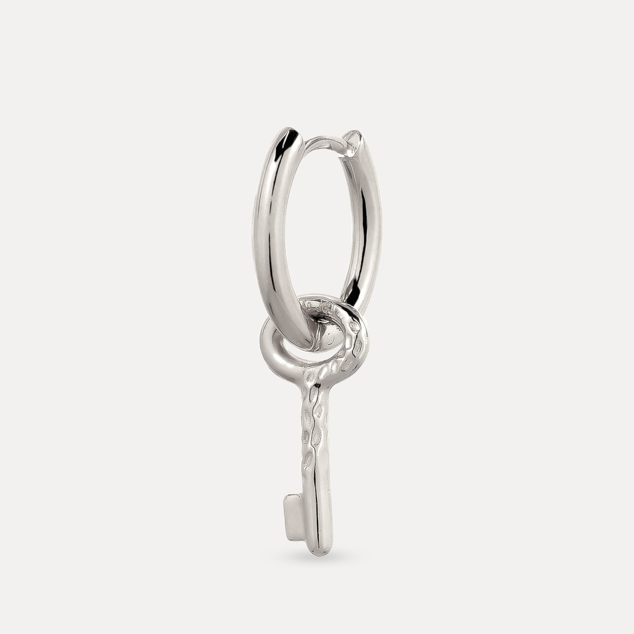 Stilnest Key Creole Single Ohrring Gold Vermeil